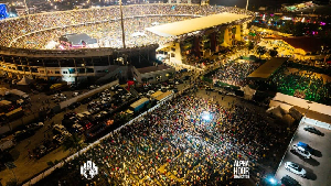 The event saw thousands fill the 40,000-seater capacity stadium